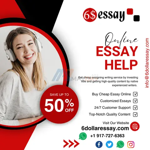 50% Off For First 100 Customer at 6 Dollar Essay - 1/1